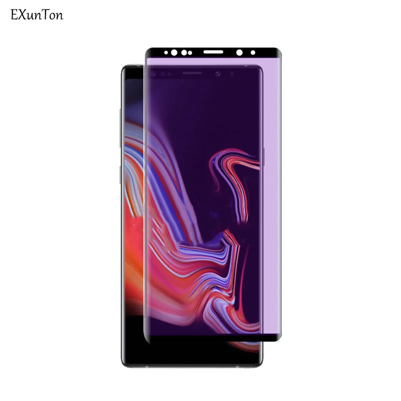 

EXUNTON For Samsung Galaxy Note 9 8 Anti Blue Tempered Glass For Note9 3D Curved Screen Protector For Note8 Protective Film