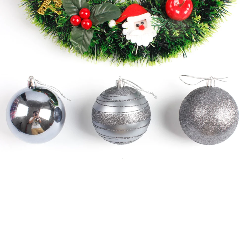 12Pcs 6cm Christmas Tree Ball Baubles Christmas Party Ornament For Festival Party Supplies Home Decoration Gifts 5 Colors