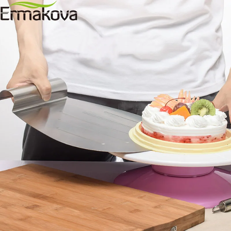 ERMAKOVA поднос для торта из нержавеющей стали для пиццы, поднос для блинов, лопатка для торта, для кухни, для выпечки, формы для выпечки, инструмент для выпечки