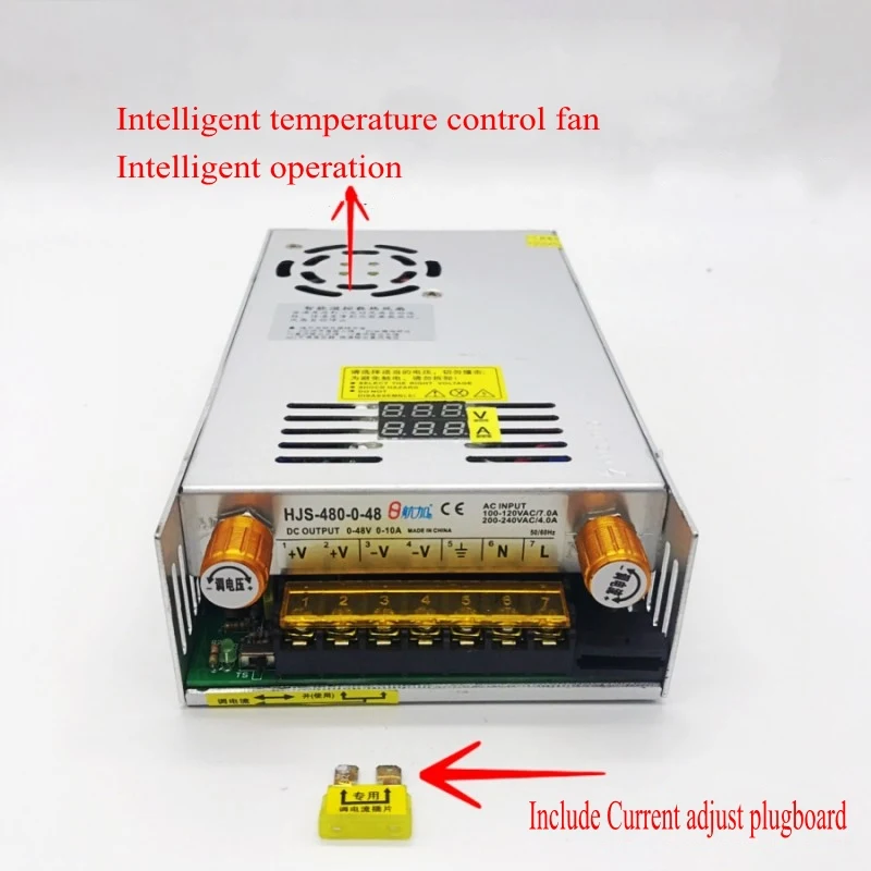 AC-DC Converter Digital display current Voltage adjustable Switch regulated power supply DC 12V 24v 36v 48v 60v 80v 120v 480W-4