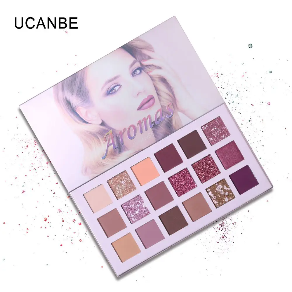 

UCANBE Aromas Nude Eye shadow Palette Shimmer Matte Glitter 18 Color Makeup Eyeshadow Paleta De Sombra Waterproof Makeup Pallete