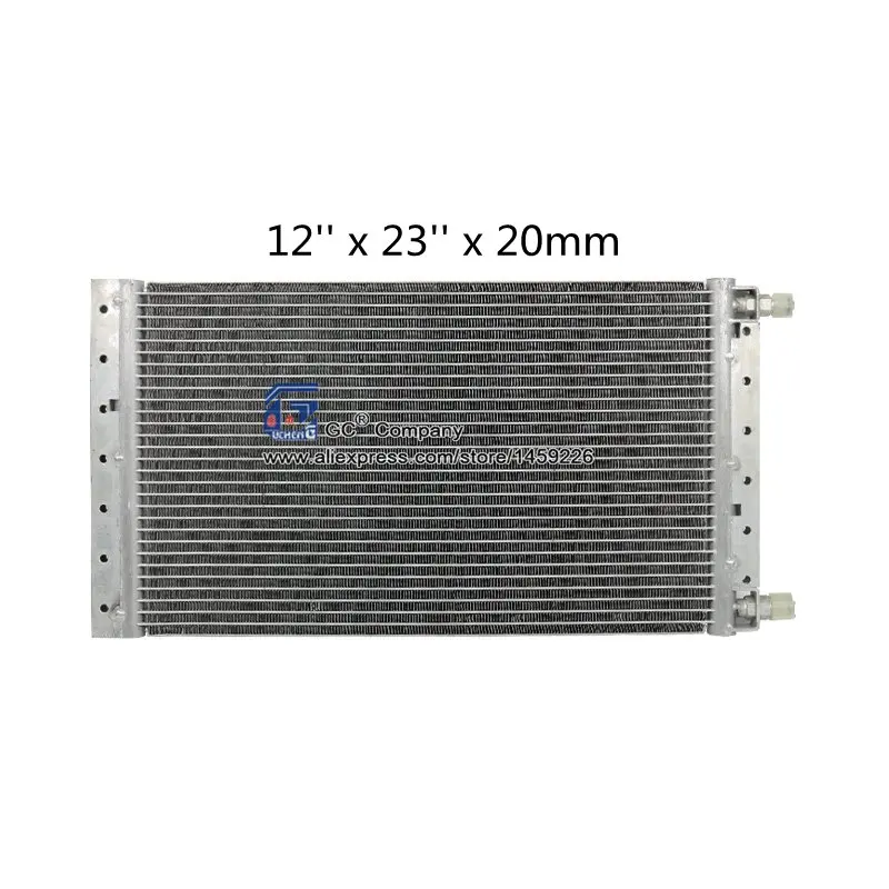 Universal Aluminum Radiator Parallel Flow Condenser 12" x 23" x 20mm