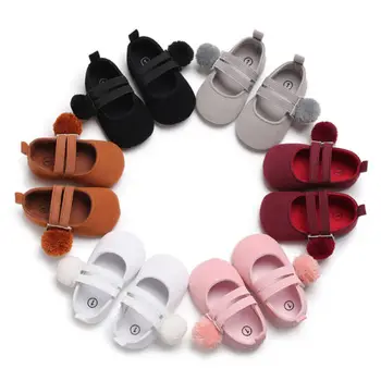 

Newborn Baby Girl Soft Sole Faux Suede Crib Shoes Anti-slip Sneaker Prewalker Babies First Walkers