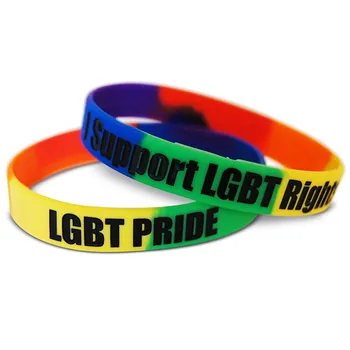 

100pcs LGBT Pride LGBT Rights rubber silicone sport wristband men bracelet free shipping by ePacket