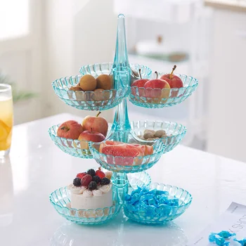 

European multi-layer stackable snack tray home living room fruit plate dried fruit plate snack storage ZP3151616