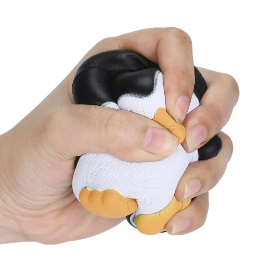 12 см антистрессовый мяч сжимаемая игрушка kawaii jumbo мягкие игрушки медленно поднимающиеся животные Пингвин облегчение стресса Эластичные Игрушки для детей