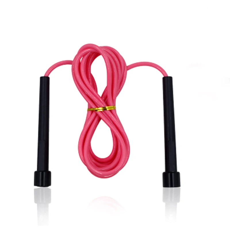 Горячая Распродажа скакалки трос стальной Регулируемый быстрый скорость ABS Ручка скакалки - Цвет: Розовый