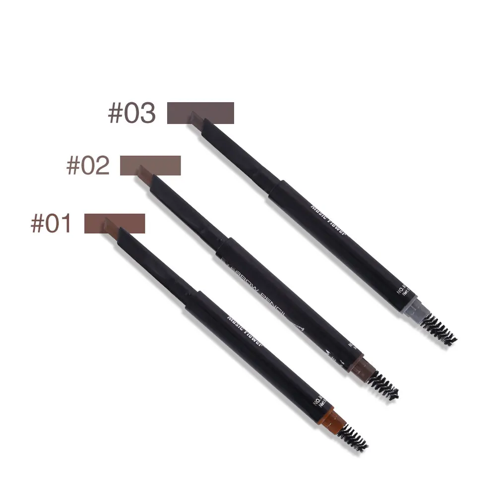 Three-in-one triangle chopper eyebrow pencil waterproof and sweat-proof eyebrow pencil eye makeup