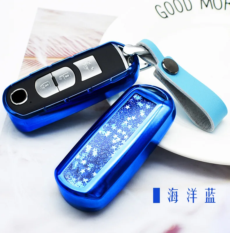 New-Quicksand-TPU-car-key-cover-case-set-protect-for-Mazda-2-mazda-3-mazda-5 (1)