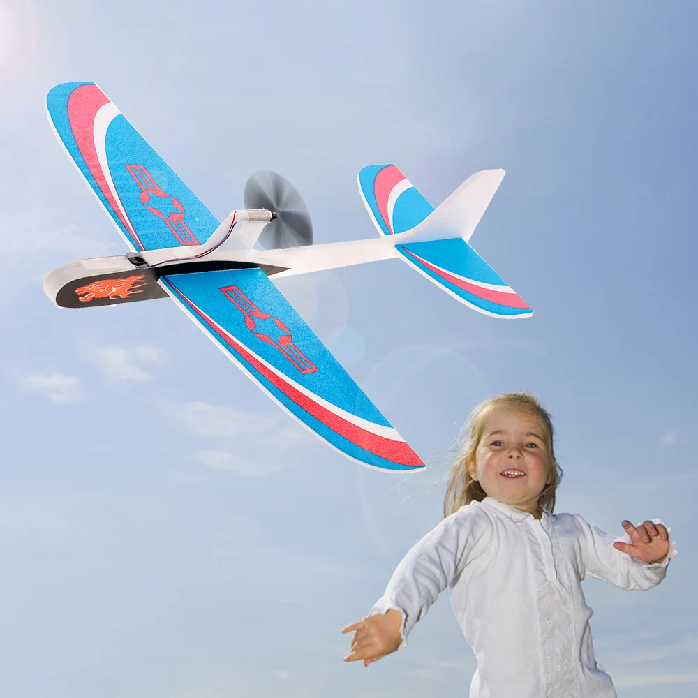 

Hand Throw Glider RC Airplane Aircraft Mini Plane Dron Outdoor Sports Flying RC Toys DIY Kit for Kids Flying Glider Plane Game