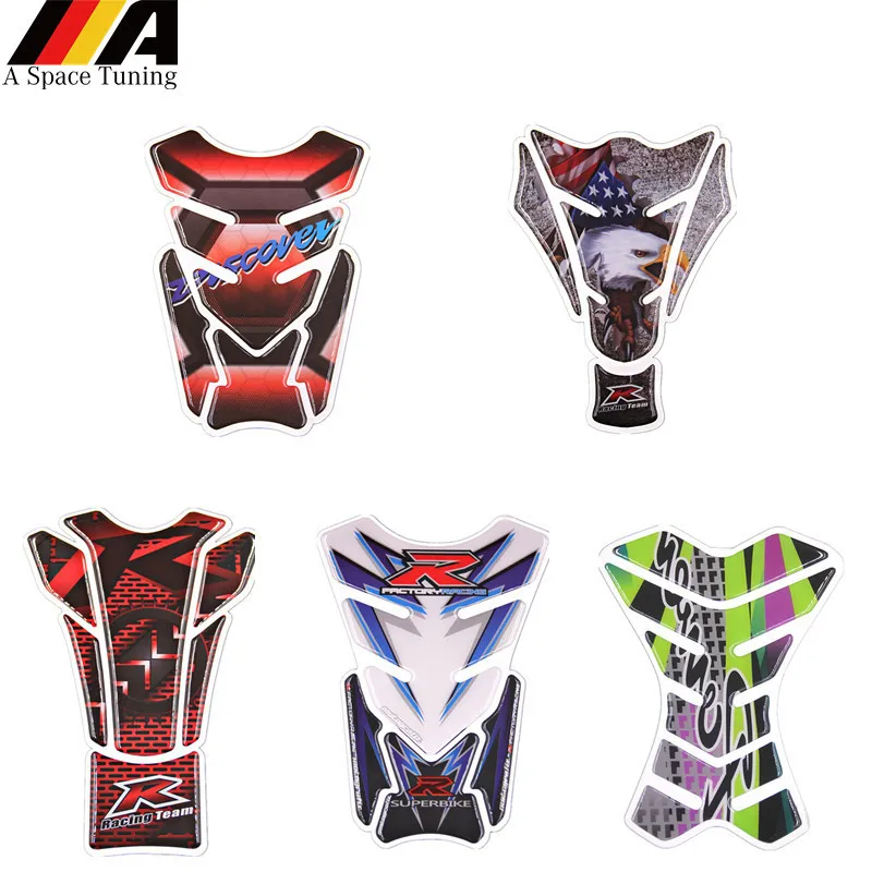 

3D Gas Fuel Tank Pad Protector Motorcycle Decal Fishbone Racing Sticker Cover For Yamaha Suzuki Honda Kawasaki KTM BMW Harley