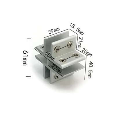 Мебель для Стекло 90-180 градусов зажим, стекло шкаф М крест фиксированный крепежный хомут разъем свободное отверстие 4 шт./лот - Цвет: GLD-2009