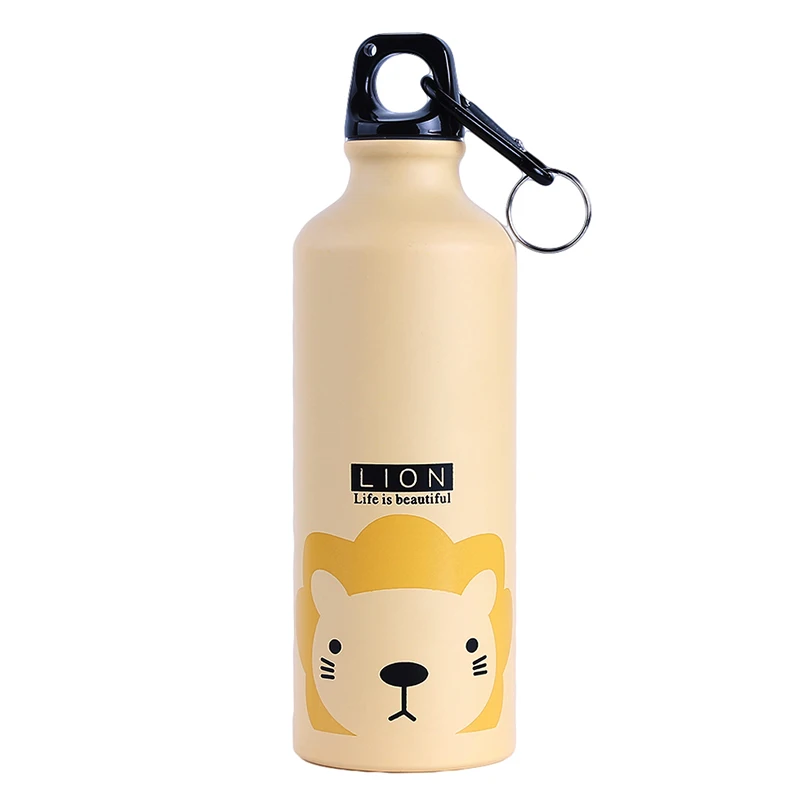 YESITY Мультяшные животные Семейные спортивные бутылки для воды кролик слон лев олень панда утка экологические портативные алюминиевые бутылки