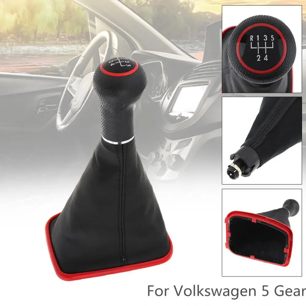 5 Speed Car Auto Manual Gear Shift Handball Knob With Dust Cover for Volkswagen 1999-2004 Golf 4 IV MK4 GTI R32 Bora Jetta MT | Автомобили
