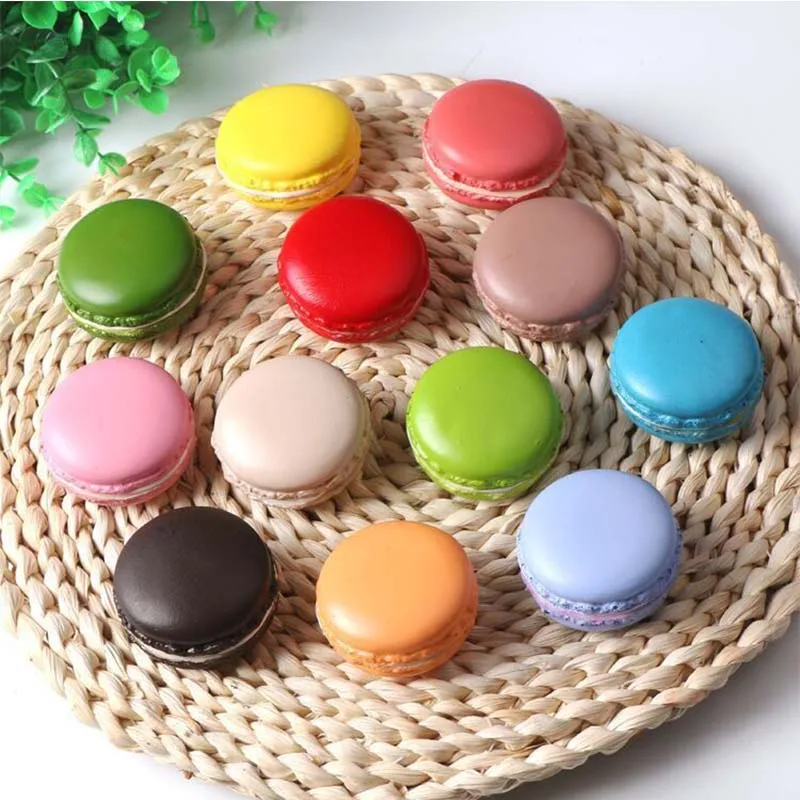 

Colorful Macarons Key Pendant Donut Fake Bread French Sandwich Dessert Model