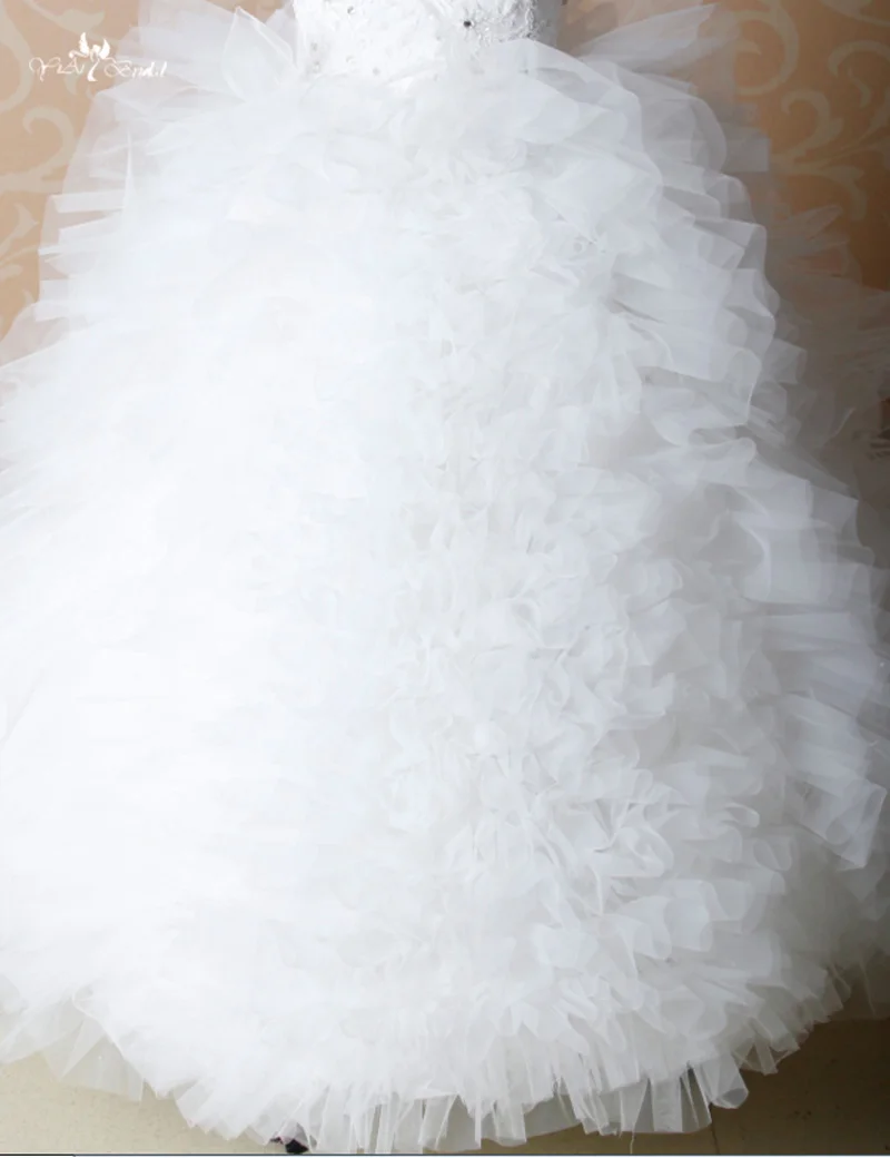 FG6 Кружевное белое пышное платье с рюшами и цветочным узором для девочек на свадьбу