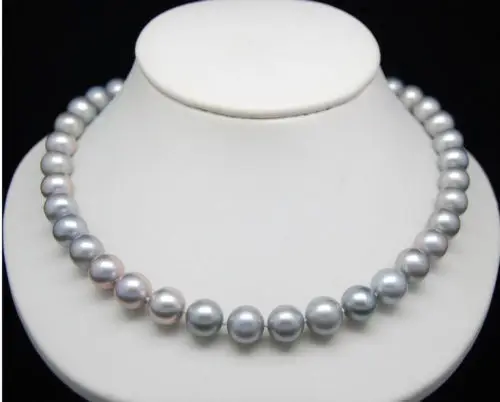 

ddh001640 9-10MM ROUND SOUTH SEA GENUINE GRAY PEARL NECKLACE