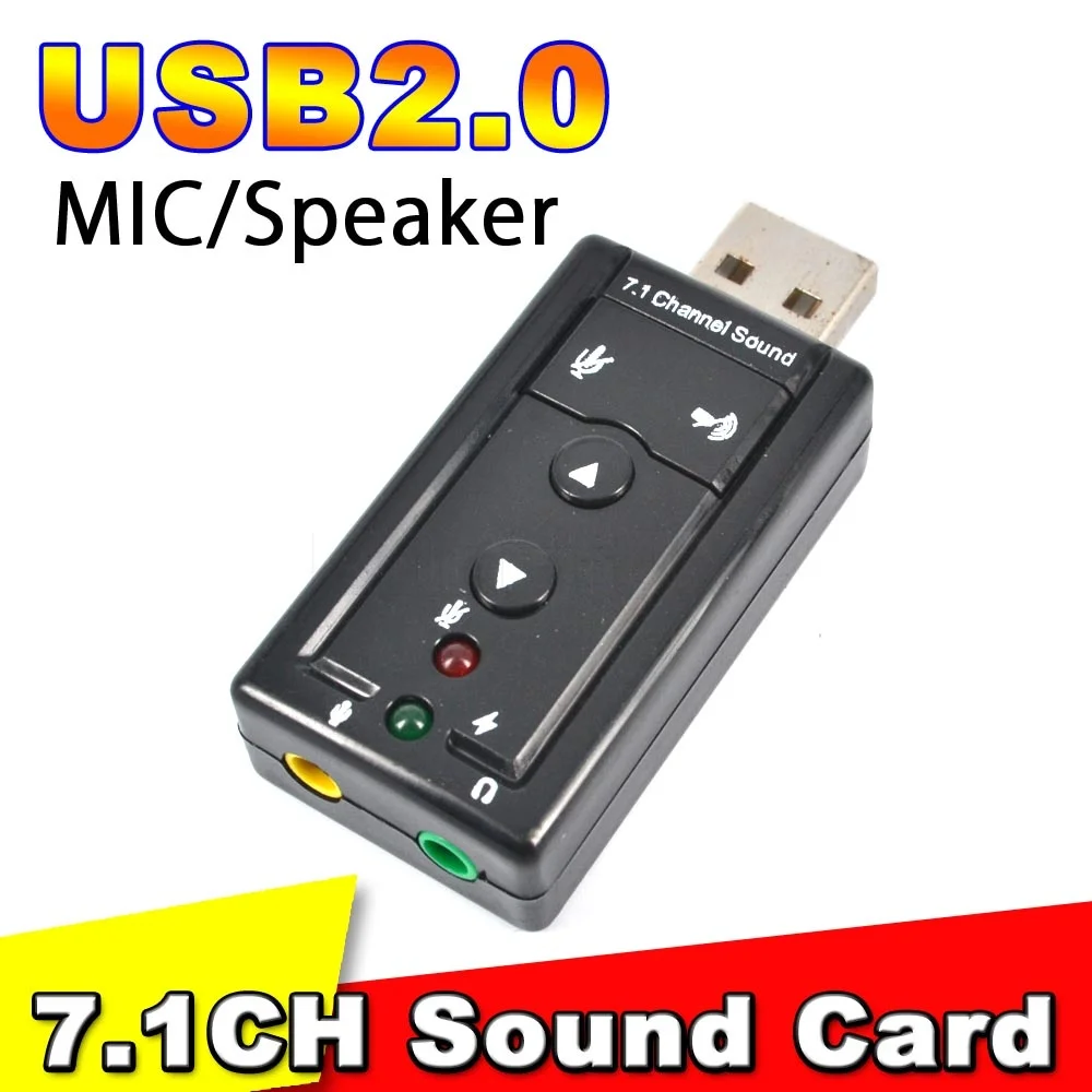 

kebidumei 3Pcs/Set External USB Audio Card Sound Adapter Virtual 7.1ch USB Microphone 3.5mm Jack Converter for Win7 8 Hot 2016
