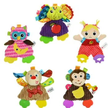 

Plush Toy Comfort Towel Sound Paper Hand Ring and Teether Soft Appease Stuffed Toy Playmate Doll Baby YH1401