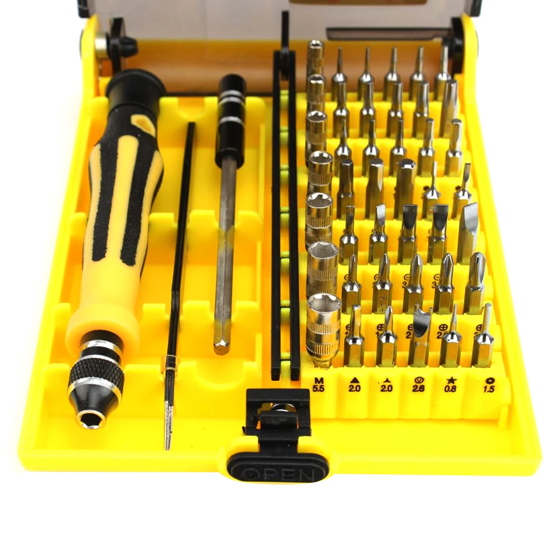 Multi Tip Screwdriver Square Drive Bits Changeable Multisizes Head Hand