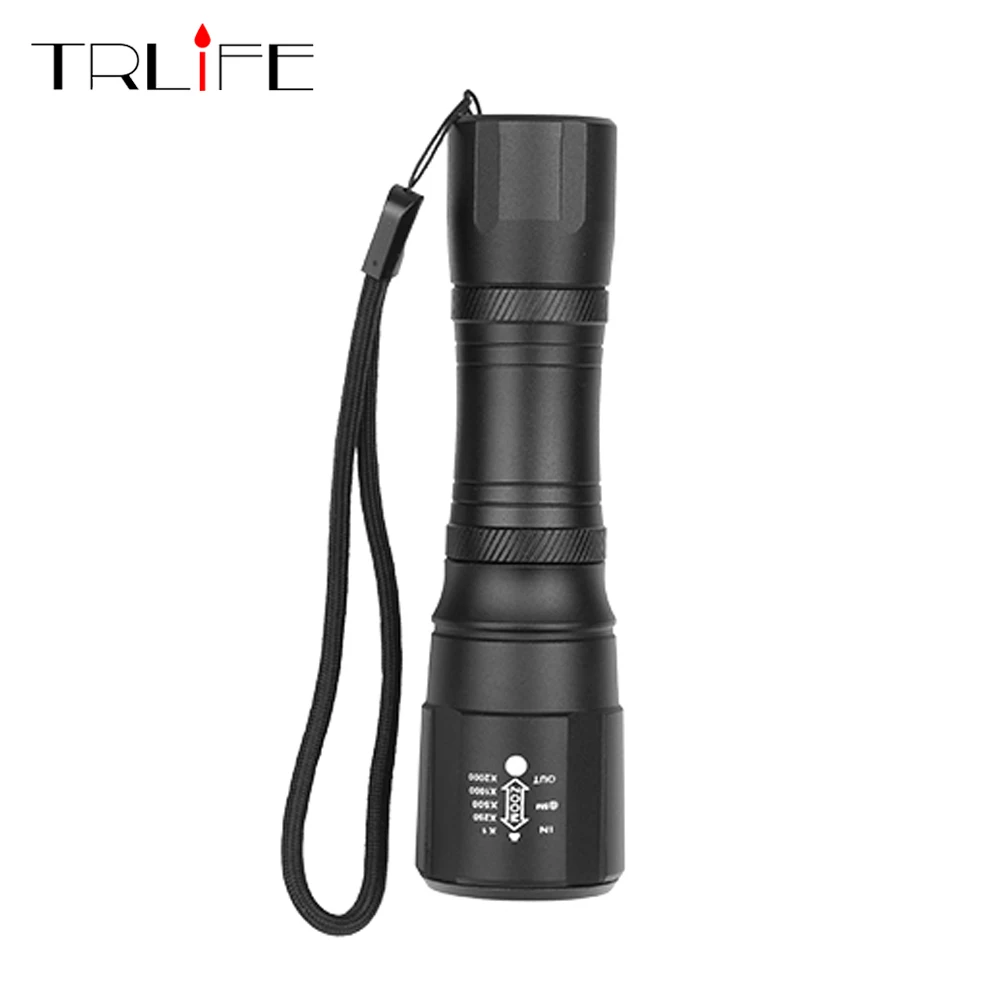 

TRLIFE Ultra Bright V6 LED Flashlight 5 Modes Telescopic Zoom Flash Light Torch for Home Outdoor Activity