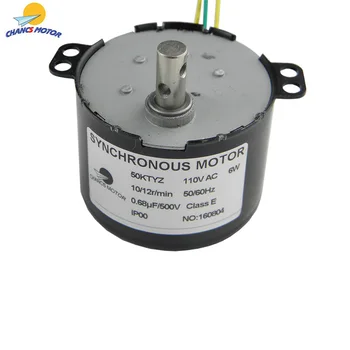 

CHANCS 50KTYZ AC 110V 10-12RPM Synchronous Electric Motor 6W Gear Permanent Magnet Motor