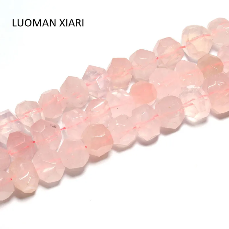 Luoman Xiari Irregular Natural Rose Quartz Stone Beads For Jewelry Making Diy Bracelet Necklace