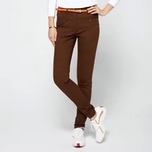 Женские штаны для гольфа с высокой талией, зимние теплые обтягивающие спортивные длинные брюки, повседневные штаны для тренировок, одежда для гольфа D0677