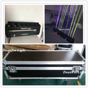 

(Flycase) 4lot DJ Laser Beam 6 eyes moving laser beam rgb 3in1