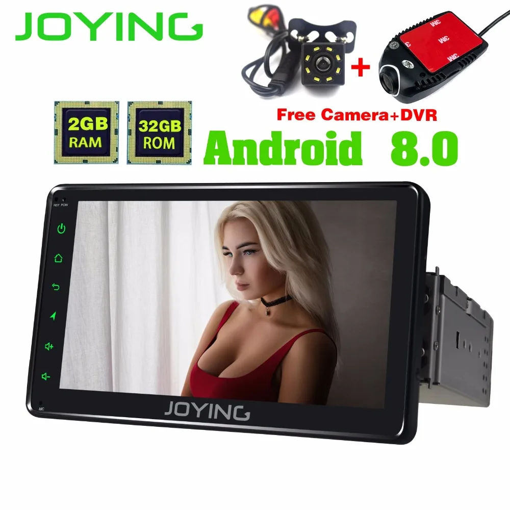 

JOYING 7 Inch Single Din Car Radio GPS Android 8.1 Auto 4+32g Multimedia Car Stereo with Free DVR Rear and Rear Camera Head Unit
