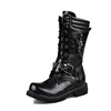 Fashion Men Motorcycle Boots Cool Skull Combat Army Men Boots Punk Goth Biker Men Boots Leather Men Shoes High Top Casual Boot ► Photo 3/6
