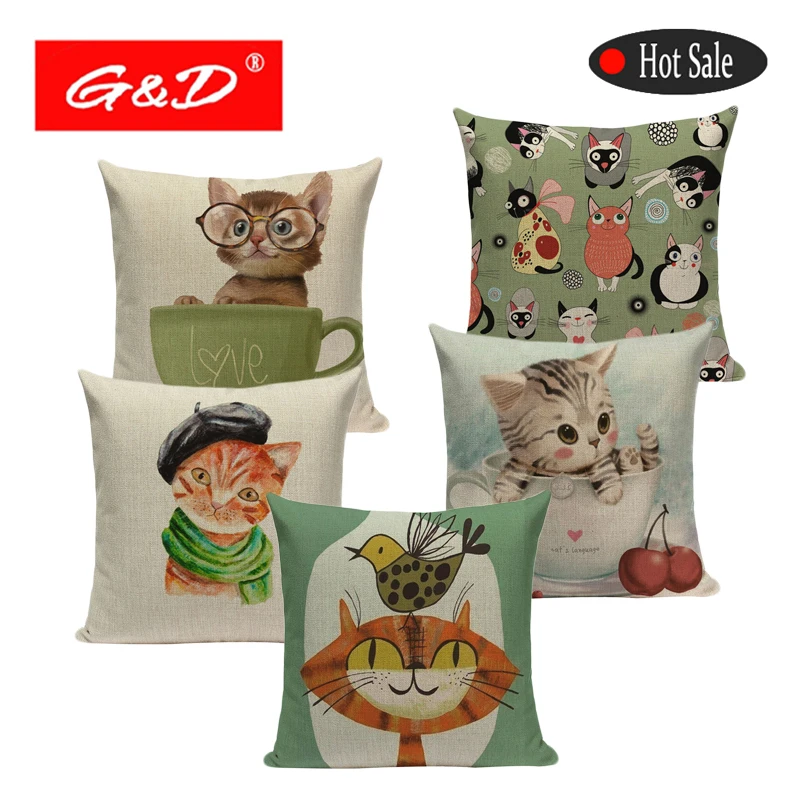 Cartoon Colorful Geometry Cushion Covers Pillow Throw Square Sofa Bed Lumbar Decorative Cover | Дом и сад