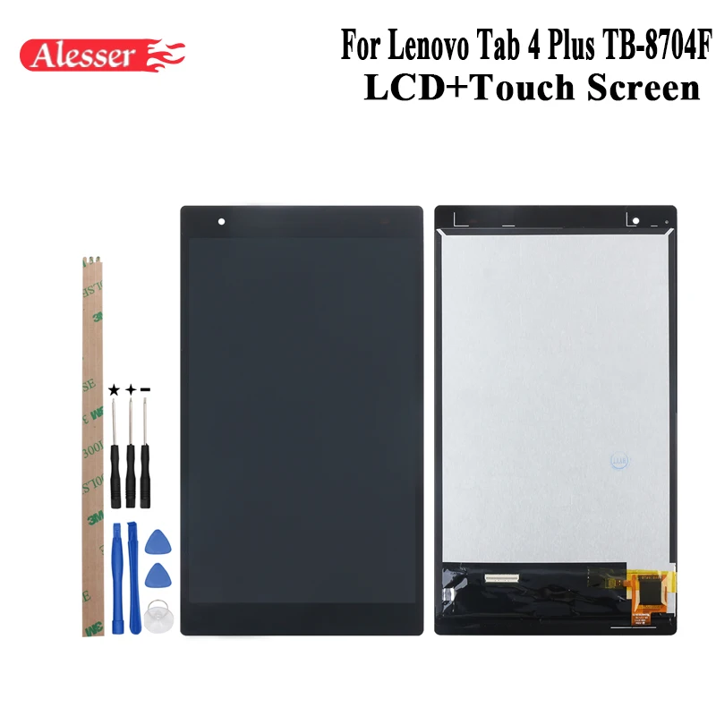 

Alesser For Lenovo Tab 4 Plus TB-8704F TB-8704N TB-8704 LCD Display and Touch Screen Assembly Repair Parts With Tools +Adhesive