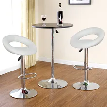 2 шт PU кожаные барные стулья современные барные стулья Регулируемые вращающиеся стулья в форме Луны спинка HWC
