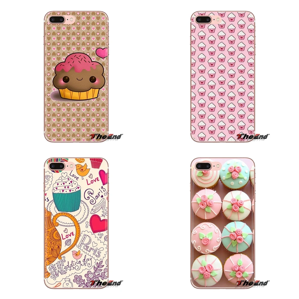 Прозрачный мягкий чехол для LG Spirit Motorola Moto X4 E4 E5 G5 G5S G6 Z Z2 Z3 G2 G3 C Play Plus Mini cupcakes in space |