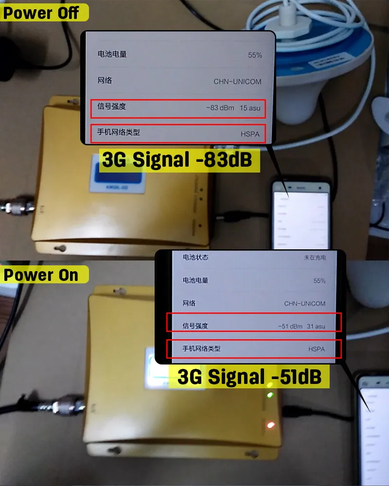 ЖК-дисплей мобильный ретранслятор сигнала GSM 900 МГц 3g WCDMA 2100 МГц двухдиапазонный GSM 900 3g UMTS 2100 Усилитель сотового телефона 52