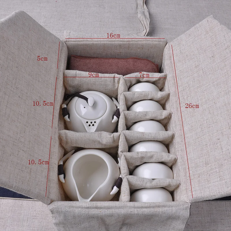 Портативный дорожный чайный набор, чайная посуда, сумка для хранения для чайника, чашки большой емкости, на открытом воздухе, быстрая сумка для чашки посылка