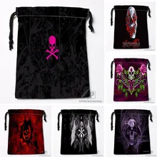 Custom Skull Drawstring Bags Printing Travel Storage Mini Pouch Swim Hiking Toy Bag Size 18x22cm#0412-11-100