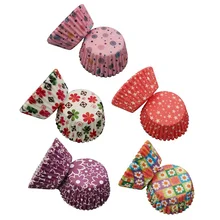 100 шт./компл. для маффинов кексов бумажная Форма для пирога Формы Форма для порционного кекса выпечки кексов коробка чашки чехол поднос для вечеринок торт формочка, Инструменты для декорирования