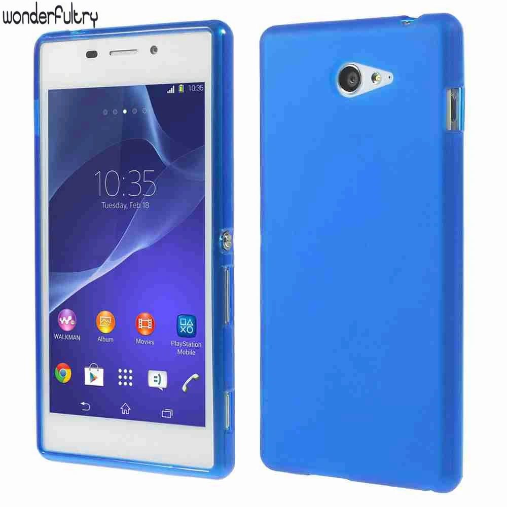 Wonderfultry Phone Capa For Sony M2 Soft Shell Double-sided Frosted TPU Back Cover for Xperia D2303 / Dual D2302 | Мобильные