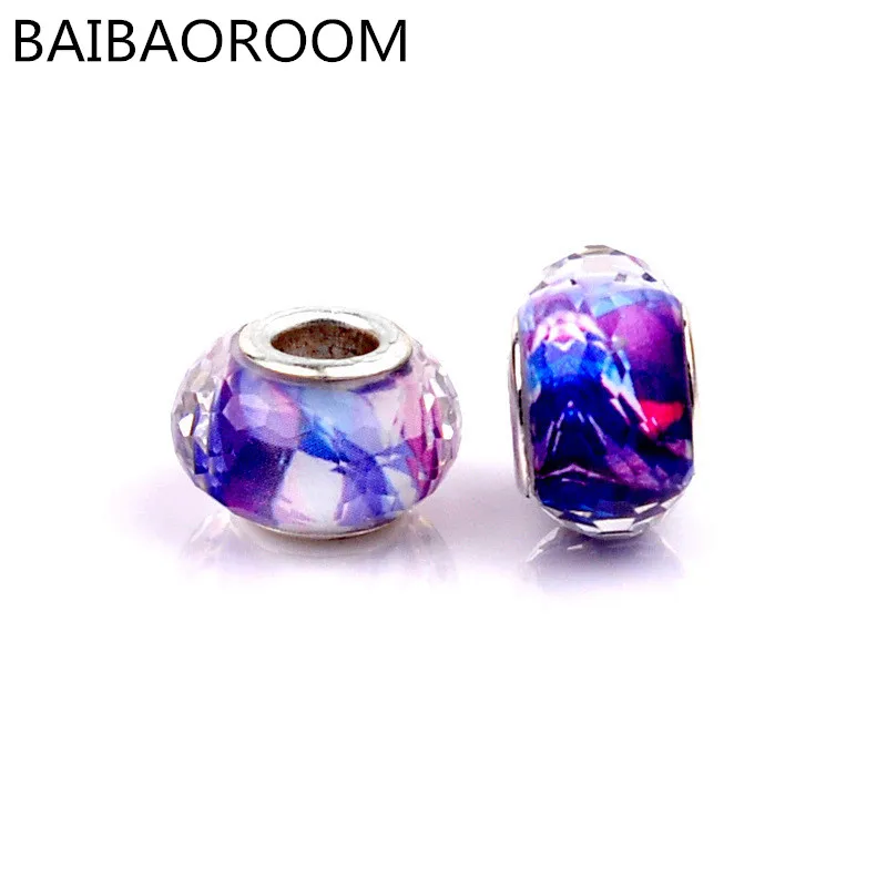 

1PCS Aliexpress best sell sky pattern resin DIY beads fit pandora bracelet accessories