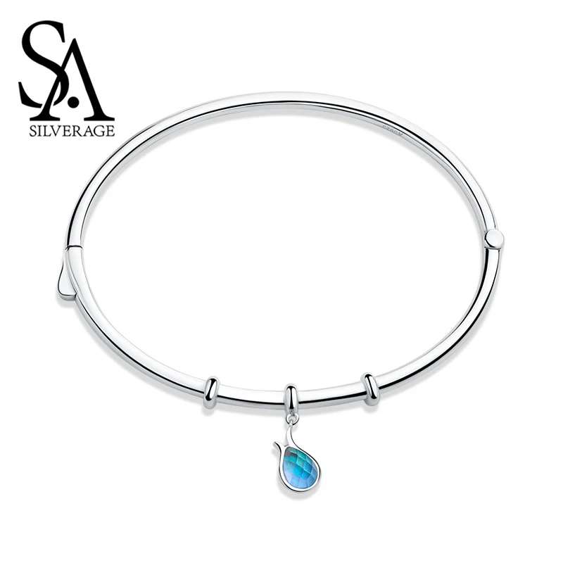 

SA SILVERAGE S925 Silver Bracelet Mermaid Series Bracelet Girls Day Gift Jewelry for Girlfriend Bracelet Female Bracelet Jewelry