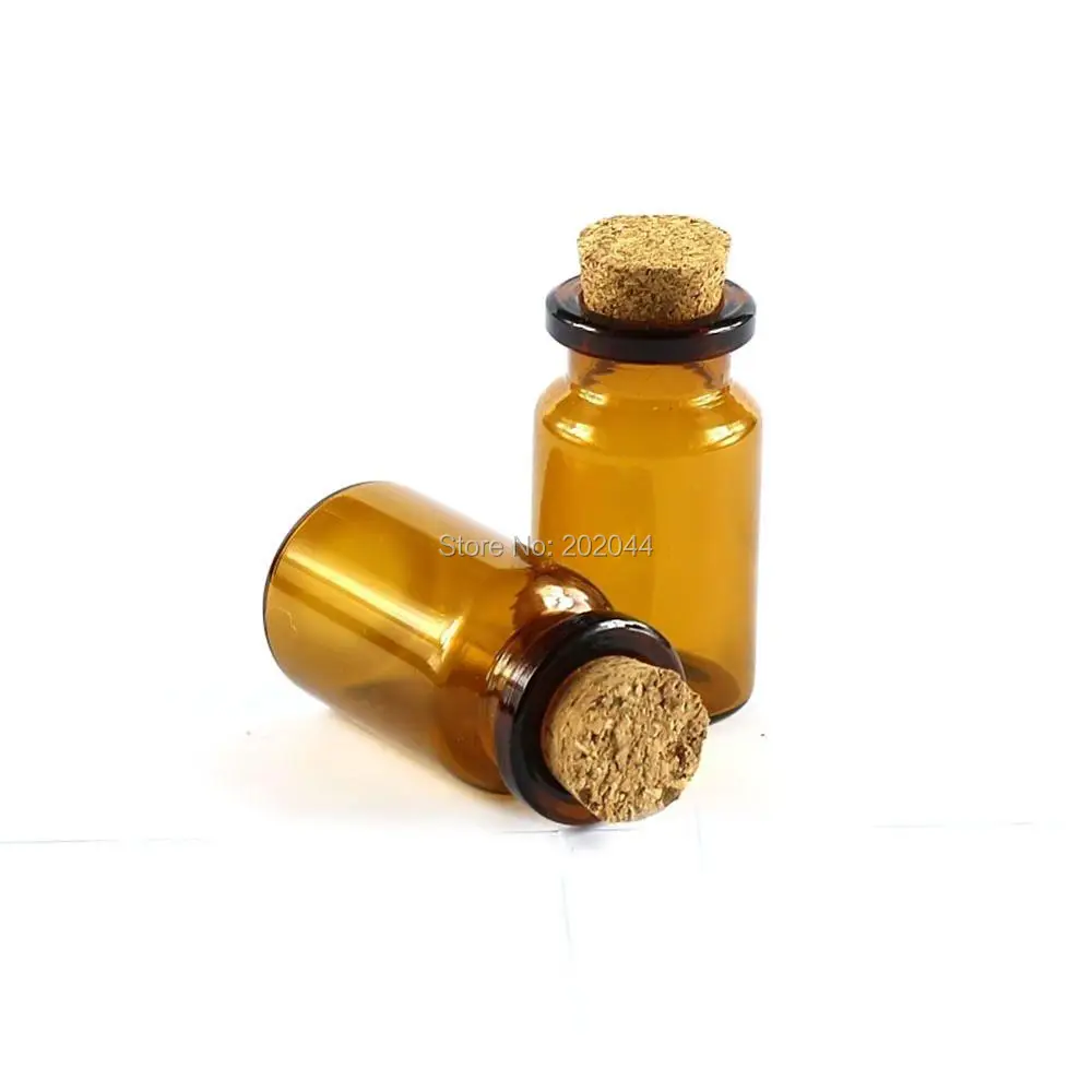 10pcs 7ml 22*40mm 0.86*1.57 in Small Glass Bottles Vials Jars With Cork