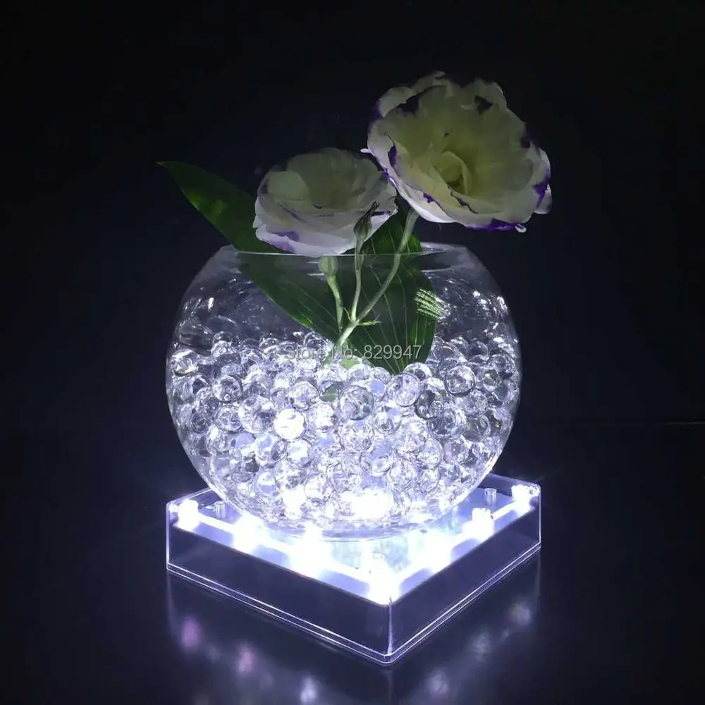 5 inch Spuare 16 LED Lights Battery Powered Pedestal Vase Base Light