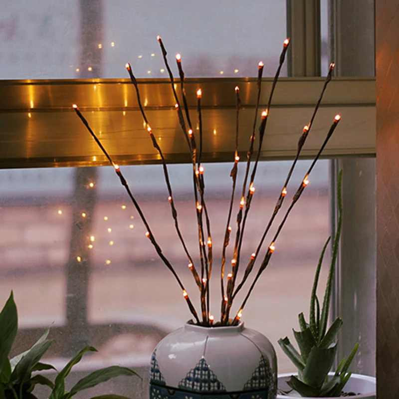 75 см год светодиодный светильник "Ветка ивы" Цветочные Огни 20 луковиц вечерние украшения для сада и рождества для дома Рождество День рождения натальные подарки