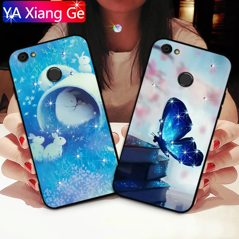 

Luxury Glitter Case For ZTE Blade V7 A6 Lite A0622 Rhinestone Back Cover Diamond Case For ZTE Blade V6 Plus / A2