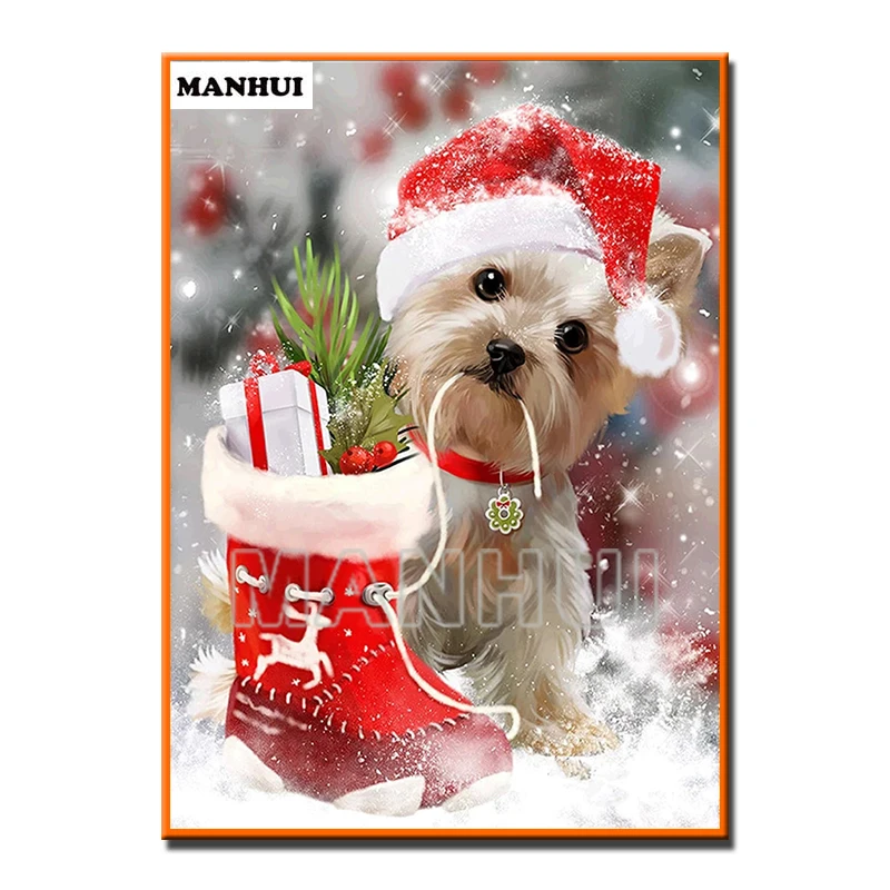 New Diamond Painting Christmas dog Diy Embroidery Mosaic Handmade Kits Animal Pattern Home Decor MH508 | Дом и сад