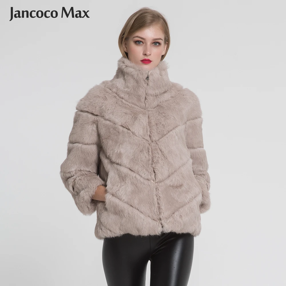 

Real Natural Rabbit Fur Coat For Women Fashion Spring Winter Keep Warm Fur Jacket High Quality Outerwear S7380