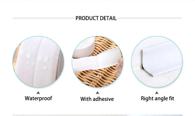 3.8cm3.2m Kitchen Wall Sticker Waterproof And Oil Proof PVC Self Adhesive Waterproof Anti-moisture Bathroom Mosaic Home Decor  7
