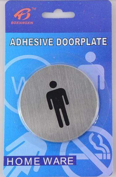 

10Pcs/lot Diameter 6.7cm,430 stainless steel guide men signs free shipping